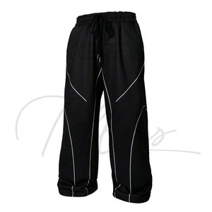 Pantalon de survêtement ample pour femme, coupe décontractée, jambe large, en coton, avec poches et taille élastique, doux et confortable - Product Image 1