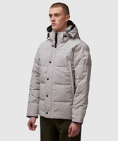 Veste matelassée unie pour homme, coupe-vent, décontractée, d'hiver, en polyester, rembourrage épais, coupe ample, à capuche, fermeture éclair sur le devant