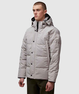 Veste matelassée unie pour homme, coupe-vent, décontractée, d'hiver, en polyester, rembourrage épais, coupe ample, à capuche, fermeture éclair sur le devant - Product Image 3