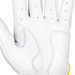 Men Cowhide Leather Baseball Batting Gloves White Leather Breathable Reinforced Grip Adjustable Baseball Gloves - Product Image 6