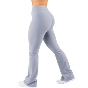 Leggings de mujer de tiro alto, acampanados, sin costuras, con efecto fruncido oculto, elásticos, para yoga, entrenamiento, gimnasio, fitness, control de abdomen, ropa deportiva Pro Fit - Product Image 2
