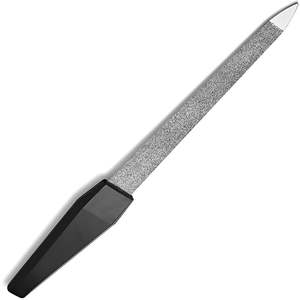 Lima de Uñas Profesional de Acero Inoxidable, Recta y de Doble Cara, con Mango de Plástico, Tamaño y Grano Personalizables para el Cuidado de las Uñas - Product Image 1