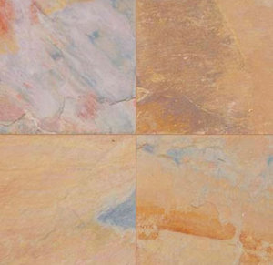 Pierre d'ardoise rouge Raja, bord scié, surface naturelle, pour revêtements de sol intérieurs et extérieurs, revêtements muraux et projets d'aménagement paysager - Product Image 2