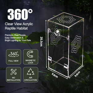 Enclos à insectes avec logo et dimensions personnalisables, design empilable et ventilation optimisée pour les magasins commerciaux de reptiles et d'insectes (tarantules) - Product Image 3
