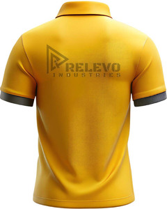 Camiseta de Cuello Redondo Amarilla para Hombre de Relevo Industries, Manga Corta, Corte Holgado, 100% Algodón, Transpirable y Antipilling, Ropa Casual - Product Image 6