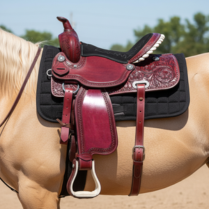 Conjunto de cabezada y pechopetral occidentales hechos a mano, equipo y accesorios para caballos, producto ecuestre - Product Image 1