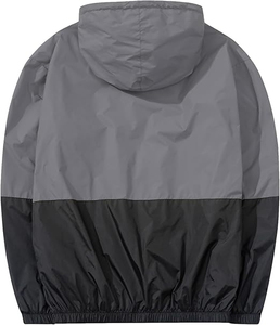 Mens <b>Lightweight</b> Windbreaker <b>Jacket</b> Stand Neck Full Zip Casual Sports Outerwear Water Resistant Coat for Fitness Travel - Product Image 3