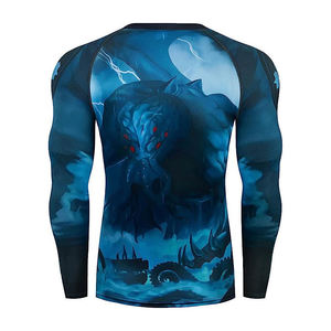 New Style <b>Men</b> Rash Guard Full Sleeve <b>Compression</b> Gym <b>Shirt</b> High Quality Breathable Spandex Polyester Custom Rash Guard Adults - Product Image 4
