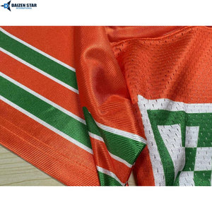 Custom American Football Jersey Mesh V-Neck Short Sleeve Breathable 100% Polyester Team Numbers Sublimated Print Men Adult Size - Product Image 4