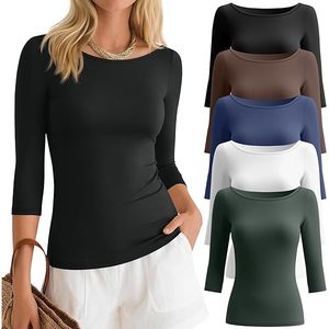 Three Quarter Womens T Shirt High Quality Soft Breathable Summer Wear Premium <b>Plain</b> <b>Tshirt</b> Simple Daily Ladies Shirt - Product Image 1