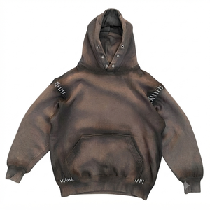 Sweat-shirts à capuche tendance pour hommes, style déchiré, vente en gros, en polyester, pour hommes et femmes - Product Image 5