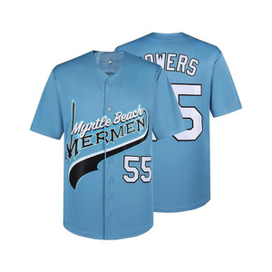 Maillots de Kenny Powers # Maillot de baseball boutonné Myrtle Beach Mermen pour homme – Maillot de baseball inspiré du film - Product Image 1