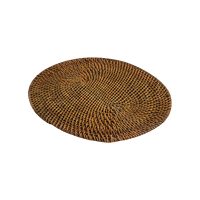 Set de table ovale en rotin tressé écologique de haute qualité, broderie artisanale, couleur et logo personnalisables, pour mariage et repas à domicile