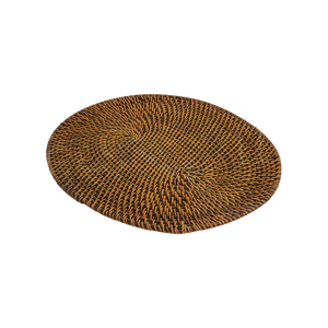 High-quality Eco-friendly Oval Rattan Wicker <b>Table</b> Placemat Handwoven Embroidery Customized Color Logo Wedding Home <b>Dining</b> - Product Image 1