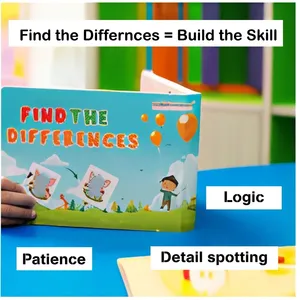 Livre de puzzles Trouvez les différences 297x210mm, activité d'apprentissage précoce pour les tout-petits et les enfants d'âge préscolaire - Product Image 6