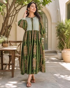 Tiger Digital Print 100% Cotton Midi Dress Summer Casual Dress - Product Image 1