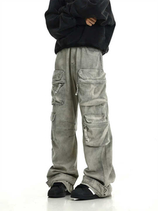 Pantalones Cargo Anchos de Mezclilla Vintage con Múltiples Bolsillos, Calidad Premium, Nueva Llegada 2026, Servicio OEM Personalizado - Product Image 4