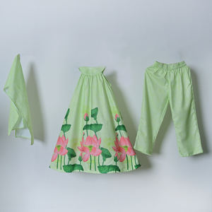 Kurti pour filles de 1 à 9 ans, de qualité supérieure, à imprimé floral numérique, col rond, tunique ethnique pour l'été - Product Image 1