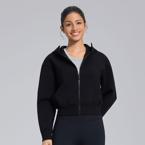 Sweat-shirt à capuche pour femme, coupe classique, manches longues, tricoté, anti-rétrécissement, doublé, décontracté, pour l'hiver, respirant, en polyester, avec lettres - Product Image 1