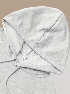 ชุดเซ็ตสองชิ้น สีพื้น คอปกโปโล แขนกุด กางเกงขายาวลำลอง เสื้อสเวตเชิ้ตทรงหลวม ผ้าฝ้ายฟลีซ 100% สำหรับฤดูหนาว - Product Image 4