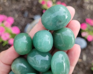Wholesale High-Polished Green Aventurine Tumble Stone Natural Crystal Healing Gemstone Feng Shui Carved Engraving for Home Decor - Product Image 2