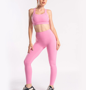 Ensemble de sport pour femmes, soutien-gorge de sport avec leggings taille haute, tenue de sport 2 pièces, vêtements de fitness, yoga, ensemble de soutien-gorge de sport et leggings - Product Image 1