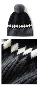 Gorro de Cachemir 100% Tejido, Gorro de Lana Cálido y Suave para Hombre y Mujer, Gorro de Invierno para Exteriores - Product Image 4