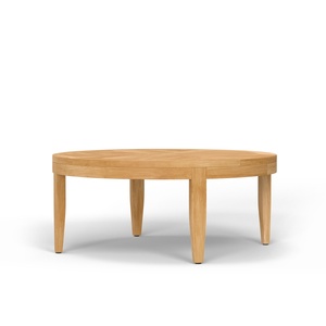 <b>Round</b> Wooden <b>Dining</b> <b>Table</b> Scandinavian Modern Design Stable Low Height Home Furniture <b>Solid</b> <b>Wood</b> Legs - Product Image 2