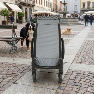 KS-6200 Pet Bicycle Trailer Stroller Foldable Aluminum Frame Lightweight Design 600d Water Resistant Independent Suspension - Product Image 3