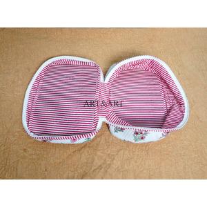 Estuche de Maquillaje de 3 Piezas con Estampado Floral en Tela de Algodón Ecológica Moderna para Maquilladores Profesionales, Cierre de Cremallera, Estilo Ligero y Moderno - Product Image 5