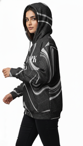 เสื้อฮู้ดดี้โอเวอร์ไซส์แบบยูนิเซ็กซ์สุดเท่ห์ พร้อมลายพิมพ์แบบซับลิเมชั่นทั่วตัว สำหรับแบรนด์สตรีทแวร์ - Product Image 4