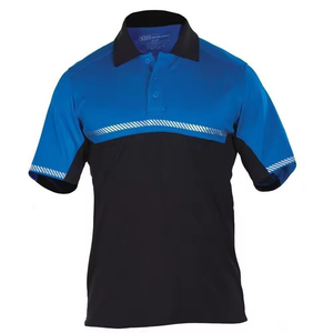 Camiseta de Trabajo para Hombre, Económica, de Dos Tonos, Manga Corta y Franjas Reflectantes, Camiseta Polo de Seguridad - Product Image 6