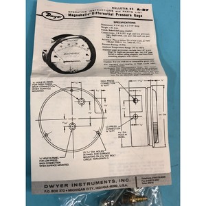 Manomètre DAWYER 2000-250PA MAGNEHELIC, 156712 - Équipements et pièces semi-conductrices de renommée mondiale à la fois fiables et durables - Product Image 6