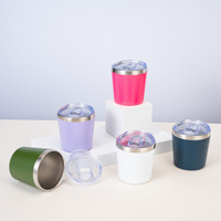 Tasse à café en acier inoxydable avec logo personnalisé, double paroi, isolée sous vide, mug de voyage réutilisable, vente en gros, tasse thermique pour le bureau et le camping