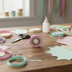 Cinta Ilan Gasa de 0.6 cm, 35 yardas, color fucsia, para manualidades - Product Image 3