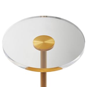 Tavolino da Caffè in Acrilico con Base Solida 11,9 x 11,9 Pollici, Altezza 21,4 Pollici, con Piano Trasparente - Product Image 1