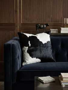 Handmade Hair On Real Cowhide Cushion Laser Engraved <b>Leather</b> Pillow <b>For</b> Luxury Interior Design & Architecture Decor - Product Image 3