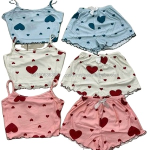Robe corset florale Tie-Dye Coquette & Y3K, Ensembles décontractés pour femmes, Imprimés à pois, Ensembles de pyjama 2 pièces pour femmes Premium Love Shape, Vente en gros - Product Image 6