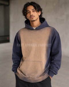 Superior Quality Men's 100% Cotton <b>Brown</b> and Grey Hoodie OEM Service Low MOQ Durable Sustainable Pullover <b>Brown</b> and Grey Hoodie - Product Image 1