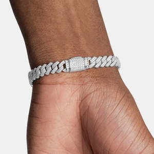 VVS1 Moissanite Cuban Link <b>Bracelet</b> 925 Sterling Silver Iced Out Miami Cuban <b>Bracelet</b> for Men - Product Image 3