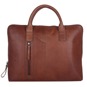 High Quality Luxury Vintage 15.6 Inch Laptop Briefcase Genuine <b>Leather</b> Waterproof Lightweight Eco-Friendly <b>Bag</b> for Men Soft - Product Image 1