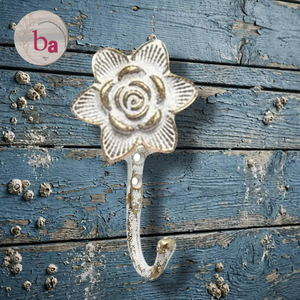 Gancho de Pared Individual de Hierro Fundido Vintage para Ropa, Diseño de Estrella de Mar, Duradero, Ecológico, Instalación Autoadhesiva, Estilo Shabby Chic - Product Image 1
