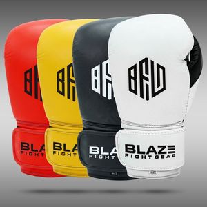 Premium Leather Boxing Gloves for Training Sparring Heavy Bag Work Muay Thai Kickboxing MMA with <b>Velcro</b> Wrist <b>Strap</b> 8oz 10oz - Product Image 6