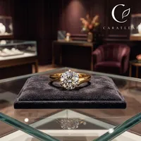 Bague solitaire en or 18 carats avec diamant créé en laboratoire pour femme, bague de fiançailles romantique certifiée IGI, taille brillant