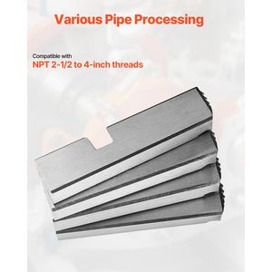 Filiere per filettatura tubi in acciaio HSS per destrorsi, 2 1/2'' 4'' NPT, confezione da 4 per filettatura integrata - Product Image 2