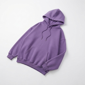 Sudadera con capucha de estilo nuevo para invierno, oversize, con hombros caídos, gruesa, estilo streetwear, 100% algodón, forro polar, corte holgado, para hombre. - Product Image 4