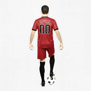 Camisetas de Fútbol Sublimadas, Uniformes de Fútbol 100% Poliéster Transpirable, Camisetas Deportivas de Manga Corta a Rayas - Product Image 2