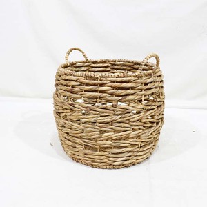 Woven Water Hyacinth <b>Storage</b> <b>Basket</b> <b>Rope</b> Handle Organizer Bin for Living Room Nursery Bathroom - Product Image 1