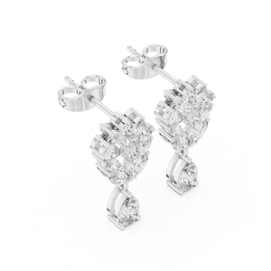 Boucles d'oreilles en argent 925 Modèles classiques pour femmes Boucles d'oreilles rondes à quatre griffes Boucles d'oreilles en moissanite carat Femme - Product Image 5