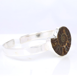 Natural Ammonite Coral <b>Bracelet</b> 925 Sterling <b>Silver</b> Plated Adjustable <b>Cuff</b> <b>Bracelet</b> for Women Handmade Unique Jewelry For Women - Product Image 6